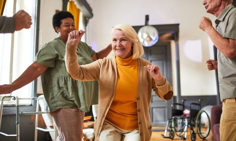 active seniors dancing